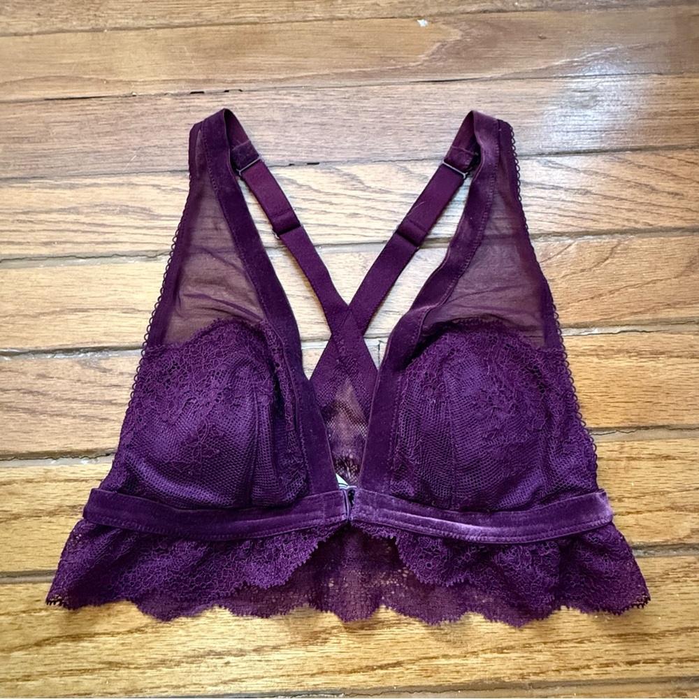 Victoria's Secret Lace Bralette in Rich Purple